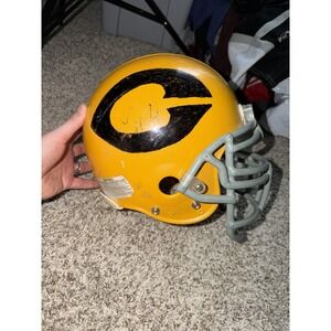 Riddell Vsr4 Football Helmet‎ Adult Large Game Used Face Mask Gold RARE